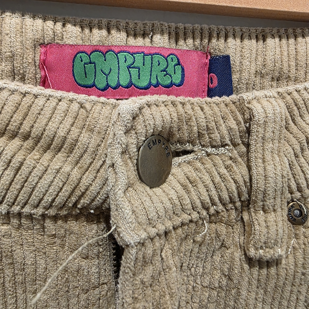 Empyre Y2K Beige Corduroy High Rise Jeans Skate Pants Size 0 - Picture 6 of 9